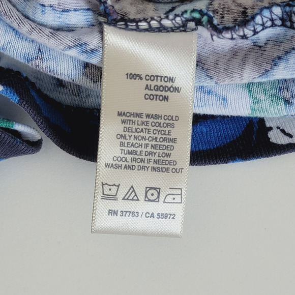 100% Cotton Floral V-neck Career Top L - Picture 7 of 7